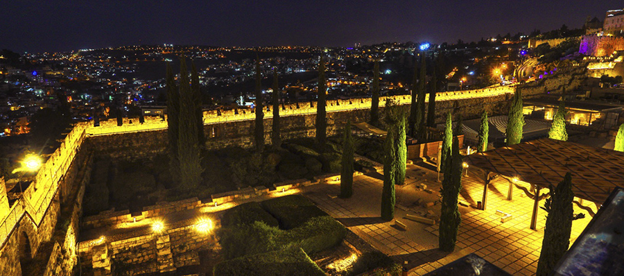 Jerusalén llena de luz las paredes del Monte del Tempo 